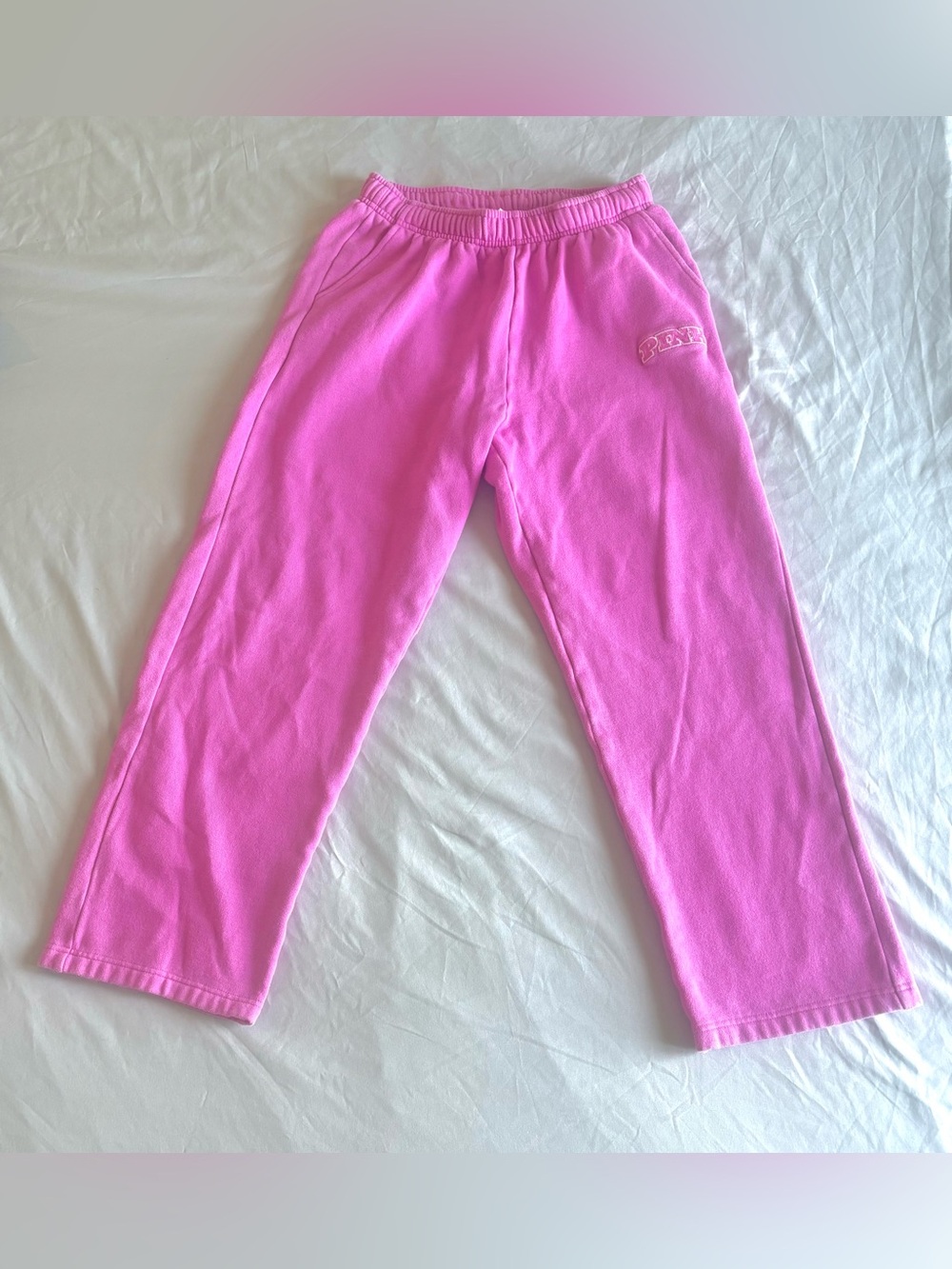 PINK Victoria's Secret Hot Pink Cozy Joggers size L 💗